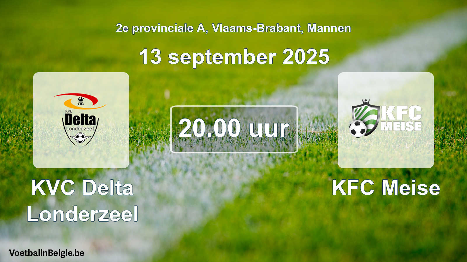 Scheduled match men football: KVC Delta Londerzeel - KFC Meise (13 September 2025)