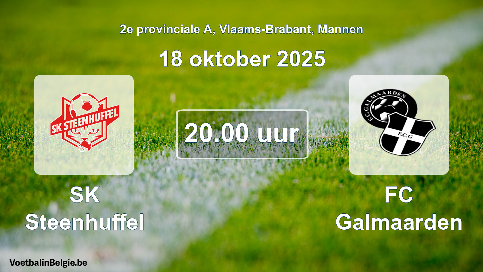 Geplande wedstrijd mannenvoetbal: SK Steenhuffel - FC Galmaarden (18 oktober 2025)