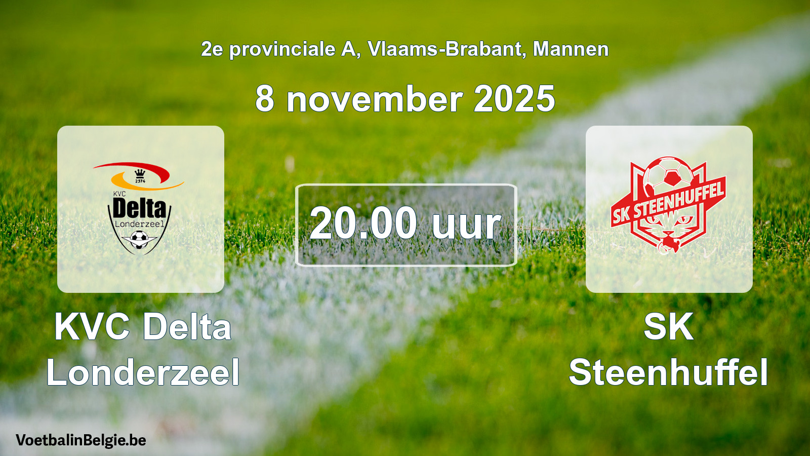 Scheduled match men football: KVC Delta Londerzeel - SK Steenhuffel (8 November 2025)