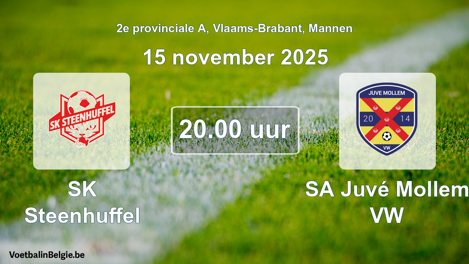Scheduled match men football: SK Steenhuffel - SA Juvé Mollem VW (15 November 2025)