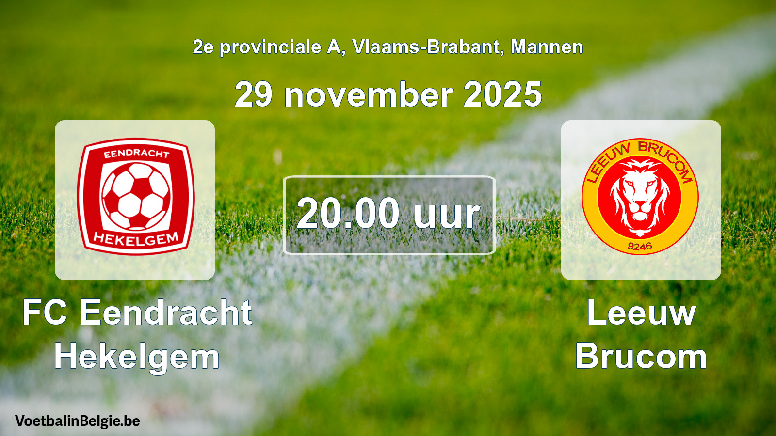 Scheduled match men football: FC Eendracht Hekelgem - Leeuw Brucom (29 November 2025)