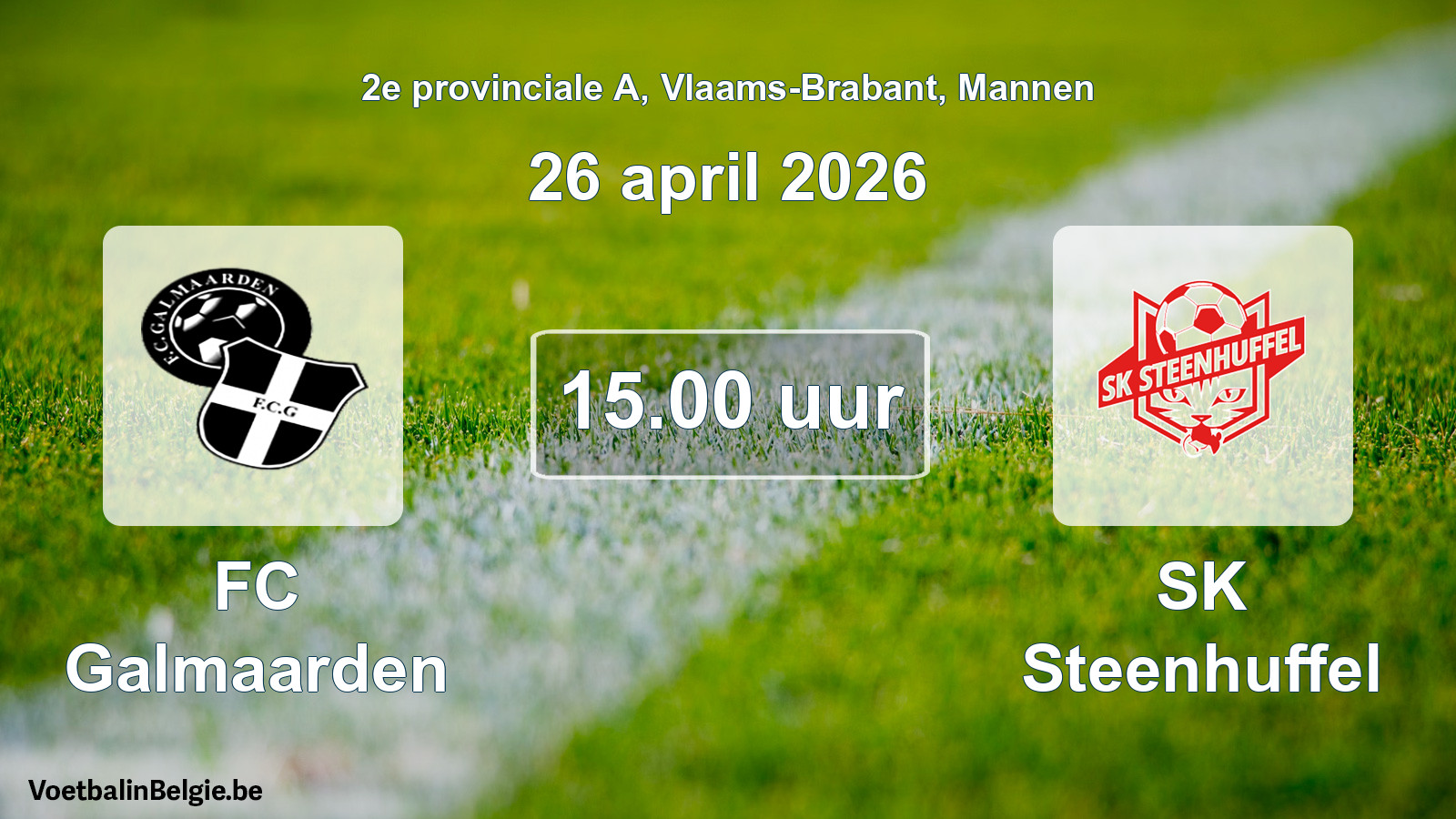 Scheduled match men football: FC Galmaarden - SK Steenhuffel (26 April 2026)