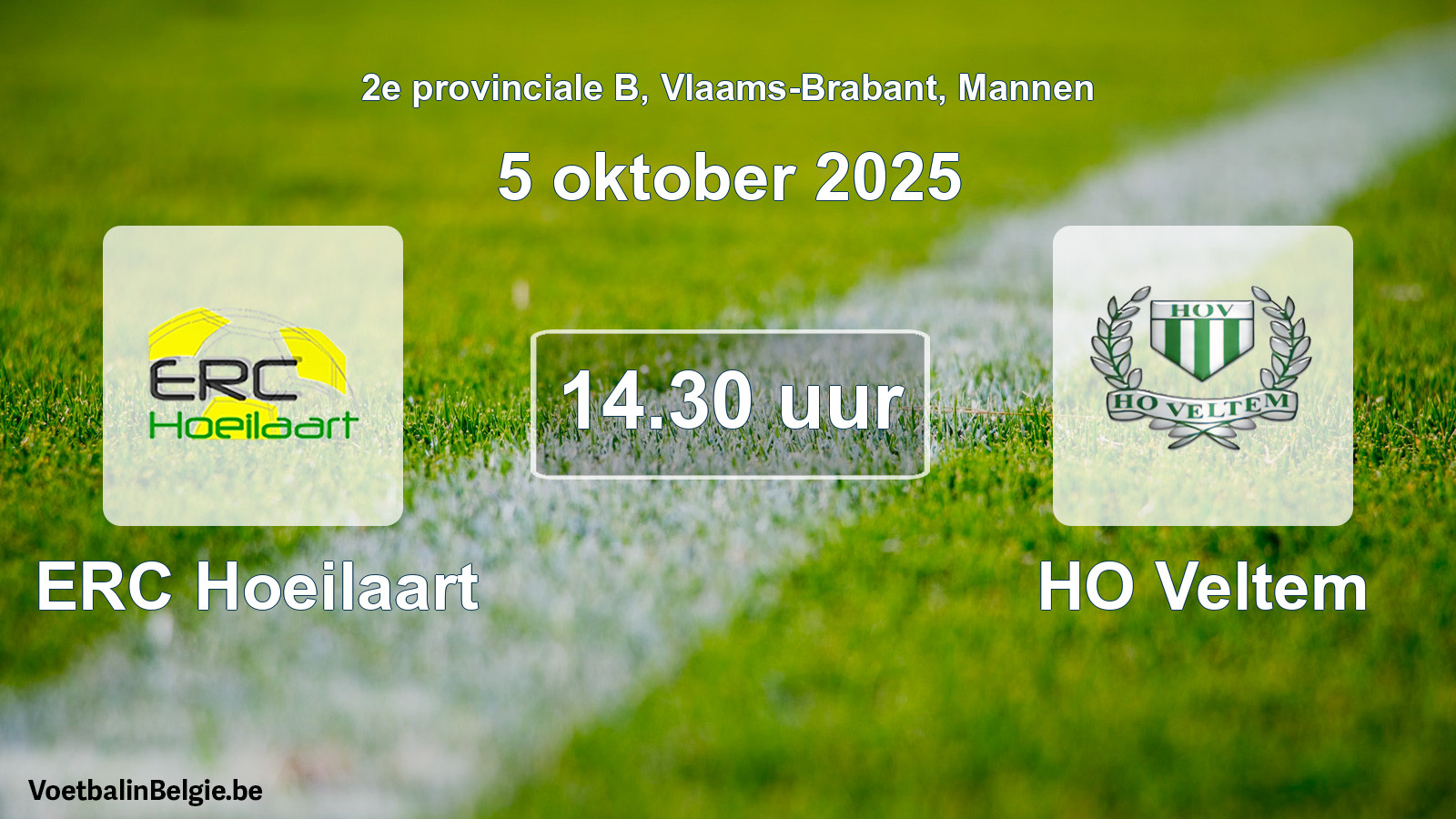Scheduled match men football: ERC Hoeilaart - HO Veltem (5 October 2025)