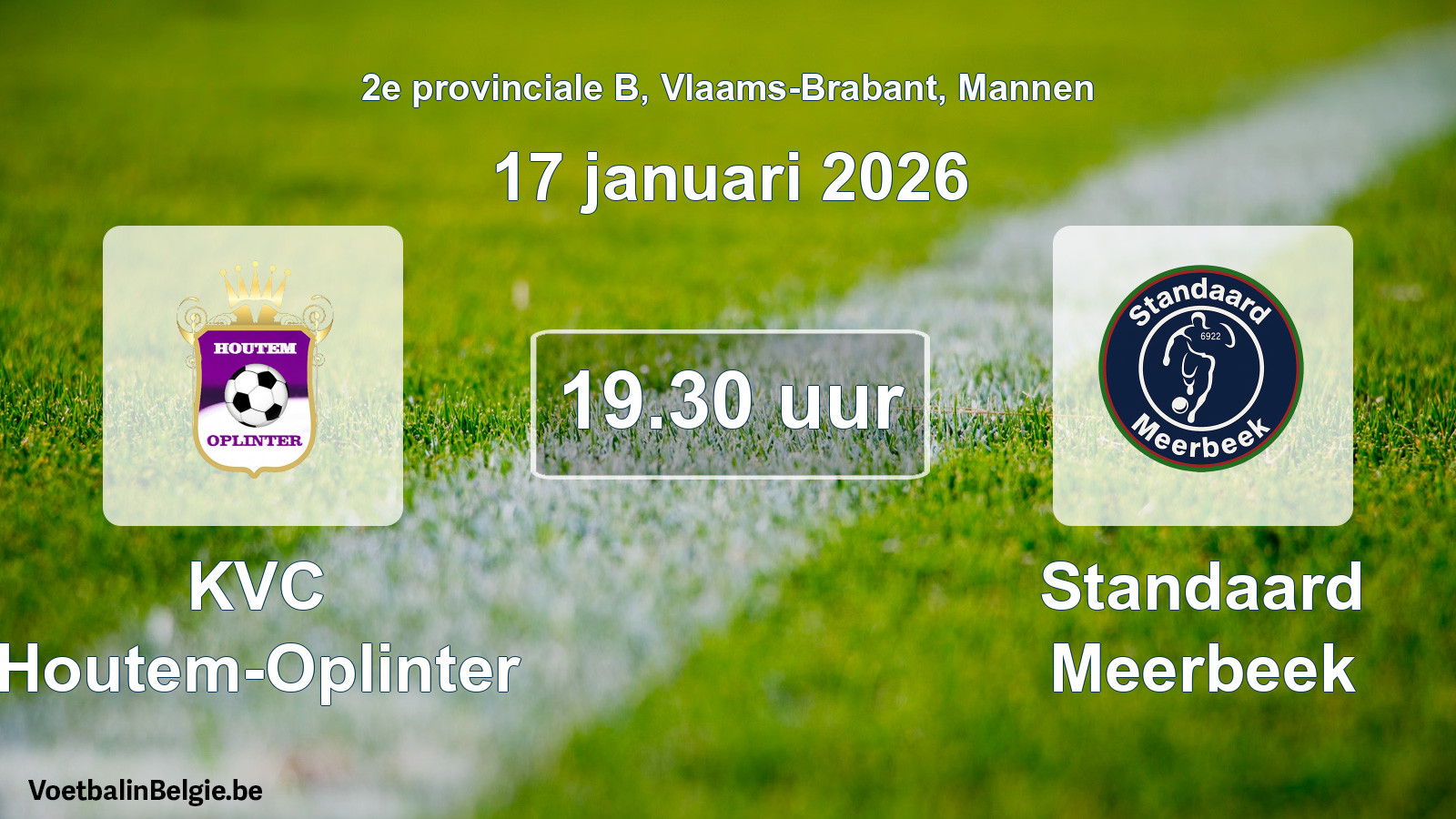 Scheduled match men football: KVC Houtem-Oplinter - Standaard Meerbeek (17 January 2026)