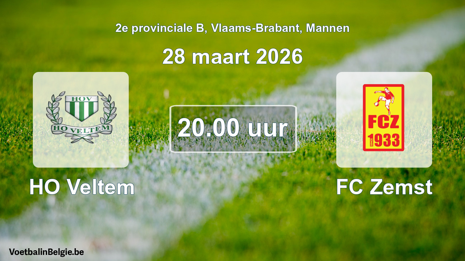 Geplantes Spiel männer-Fußball: HO Veltem - FC Zemst (28 März 2026)