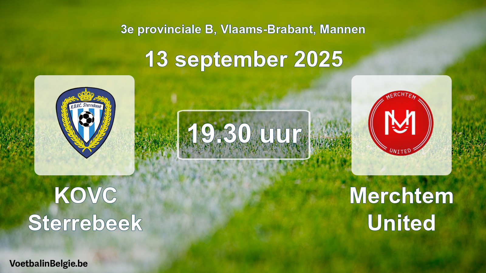 Scheduled match men football: KOVC Sterrebeek - Merchtem United (13 September 2025)