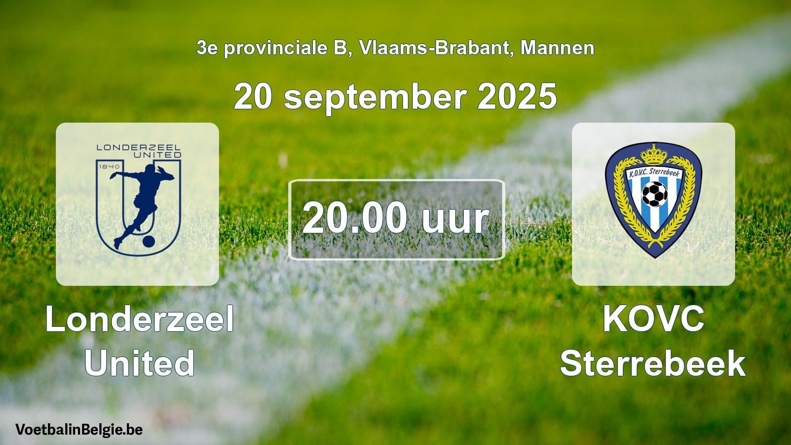Geplande wedstrijd mannenvoetbal: Londerzeel United - KOVC Sterrebeek (20 september 2025)