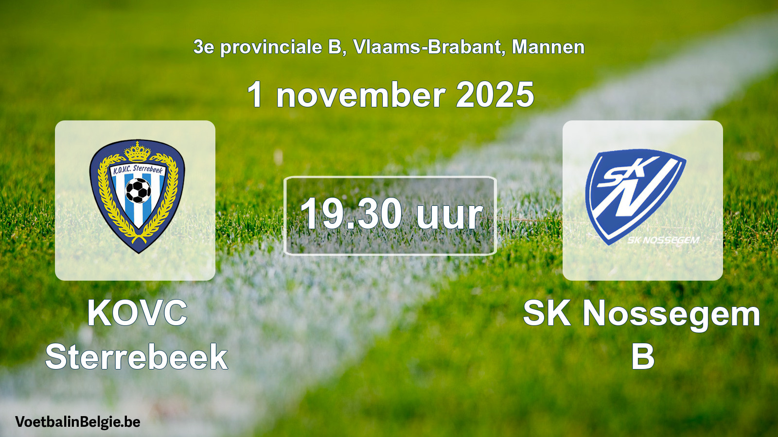 Scheduled match men football: KOVC Sterrebeek - SK Nossegem B (1 November 2025)