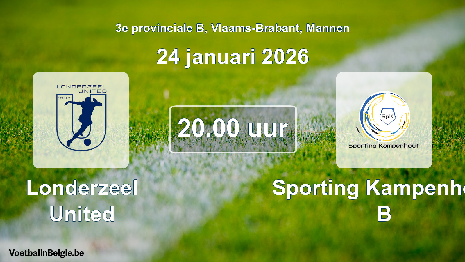 Scheduled match men football: Londerzeel United - Sporting Kampenhout B (24 January 2026)