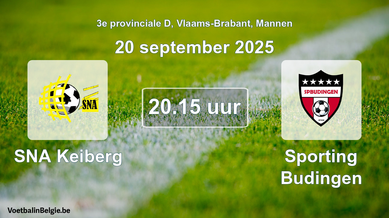 Scheduled match men football: SNA Keiberg - Sporting Budingen (20 September 2025)