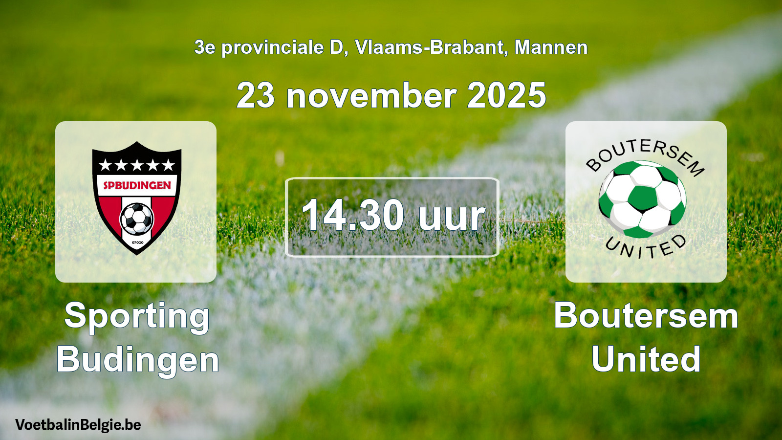 Scheduled match men football: Sporting Budingen - Boutersem United (23 November 2025)