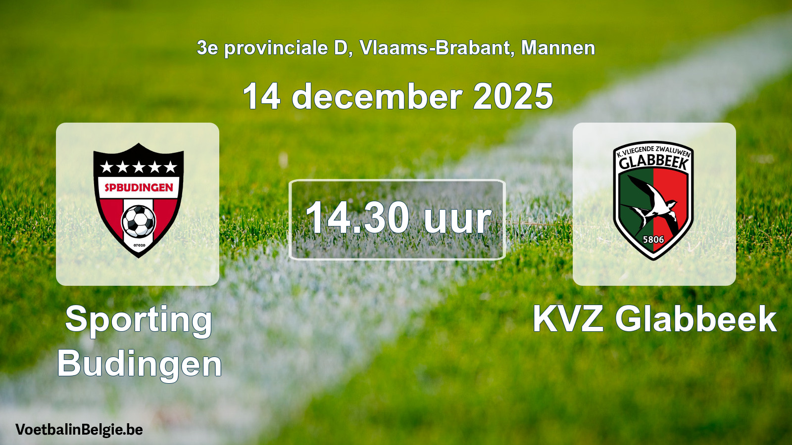 Scheduled match men football: Sporting Budingen - KVZ Glabbeek (14 December 2025)