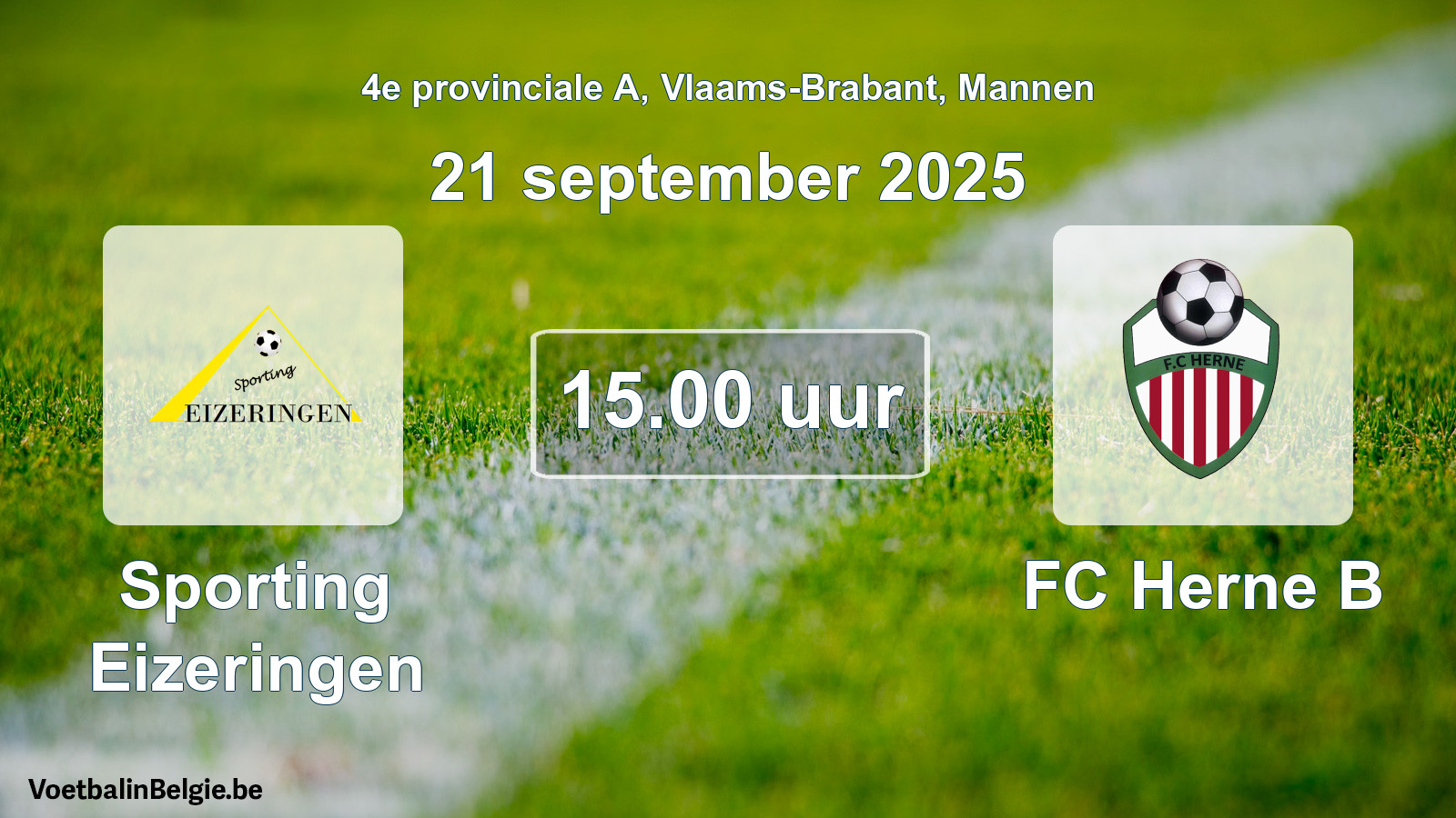 Scheduled match men football: Sporting Eizeringen - FC Herne B (21 September 2025)