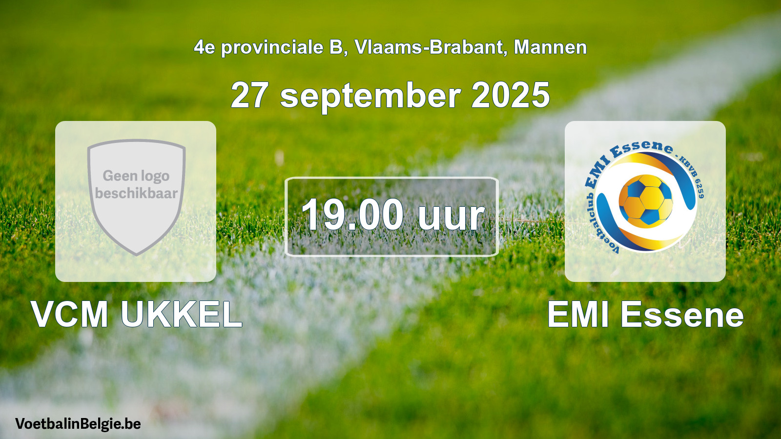 Scheduled match men football: VCM UKKEL - EMI Essene (27 September 2025)