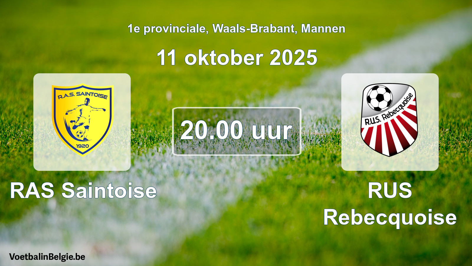 Scheduled match men football: RAS Saintoise - RUS Rebecquoise (11 October 2025)