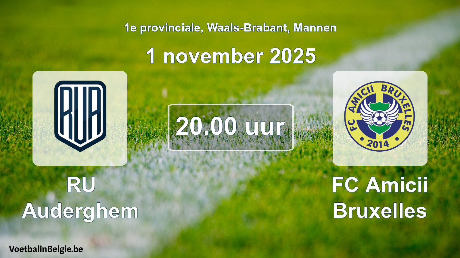 Scheduled match men football: RU Auderghem - FC Amicii Bruxelles (1 November 2025)