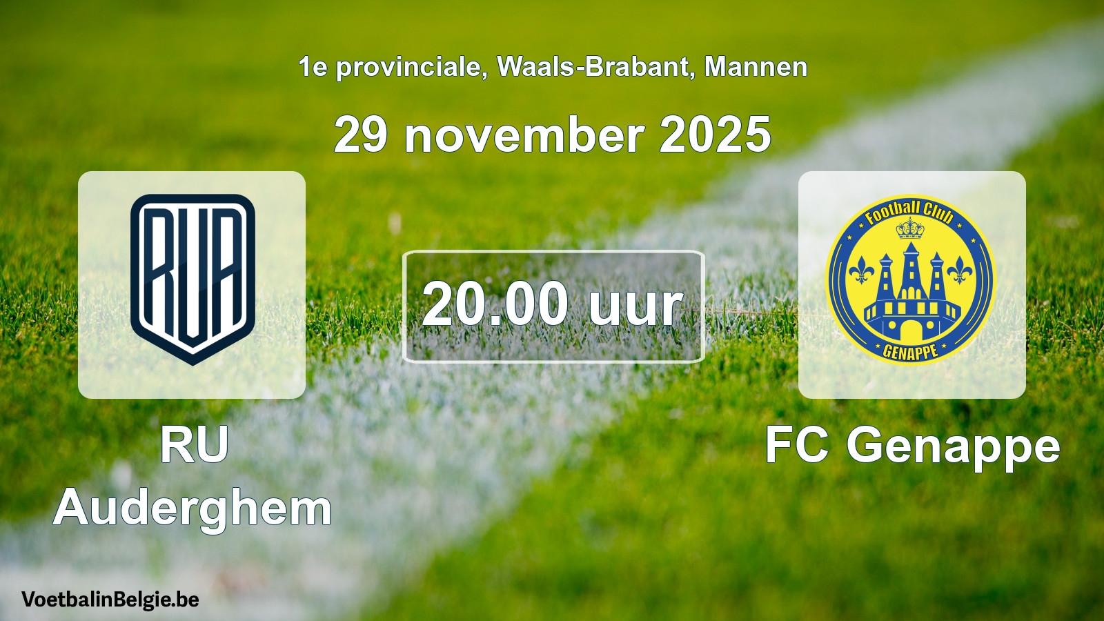 Scheduled match men football: RU Auderghem - FC Genappe (29 November 2025)