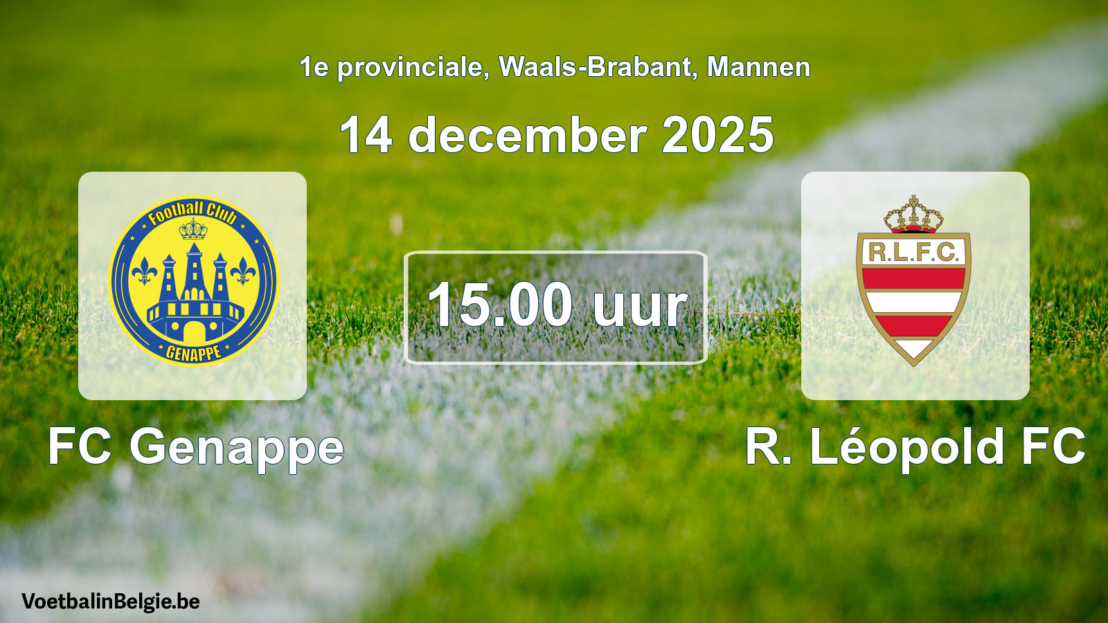 Scheduled match men football: FC Genappe - R. Léopold FC (14 December 2025)