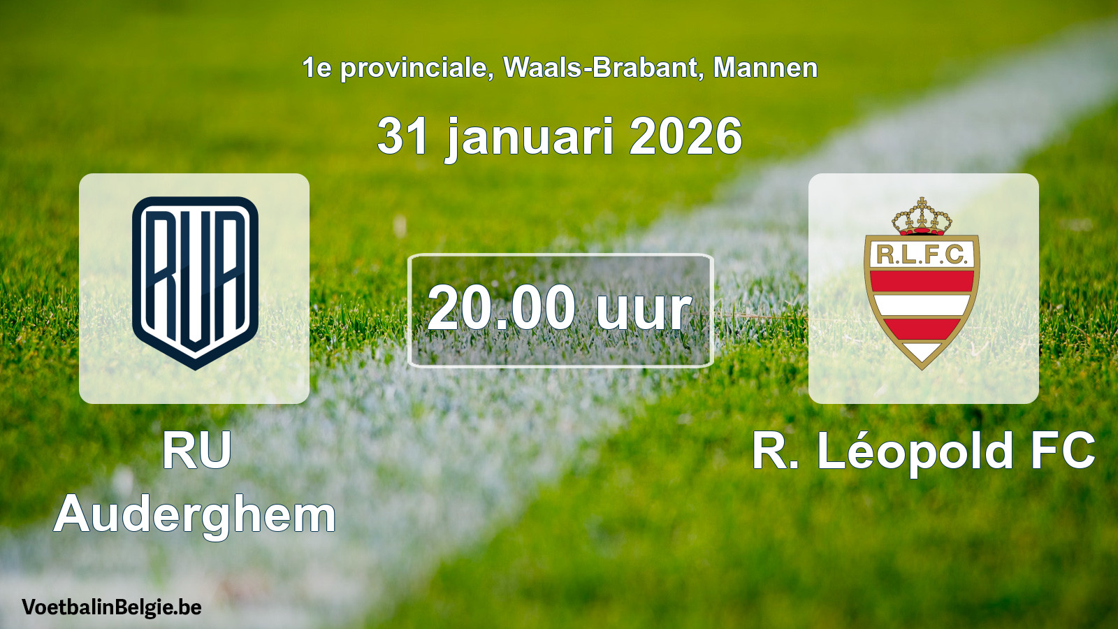Scheduled match men football: RU Auderghem - R. Léopold FC (31 January 2026)