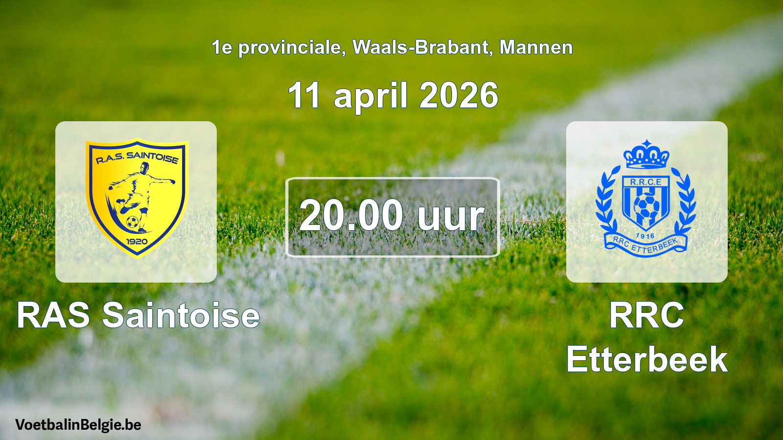 Scheduled match men football: RAS Saintoise - RRC Etterbeek (11 April 2026)