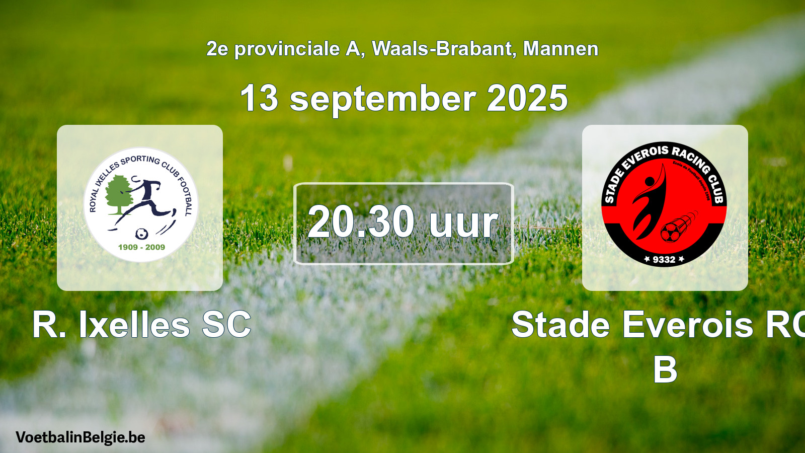 Geplantes Spiel männer-Fußball: R. Ixelles SC - Stade Everois RC B (13 September 2025)