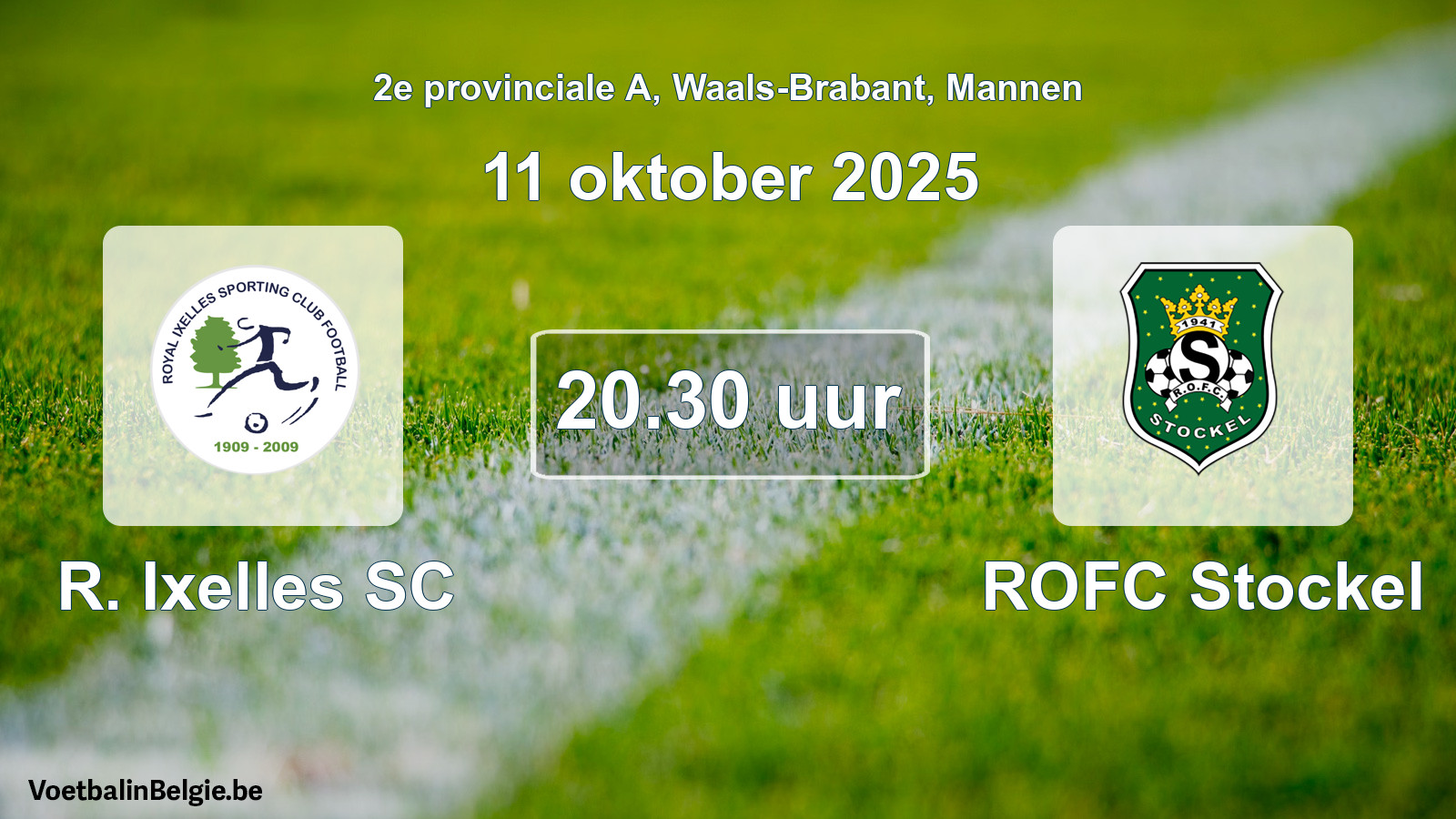 Scheduled match men football: R. Ixelles SC - ROFC Stockel (11 October 2025)
