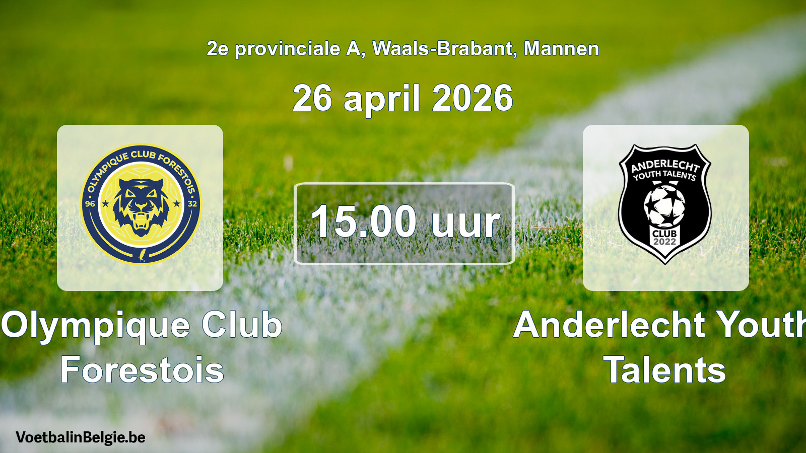 Geplantes Spiel männer-Fußball: Olympique Club Forestois - Anderlecht Youth Talents (26 April 2026)