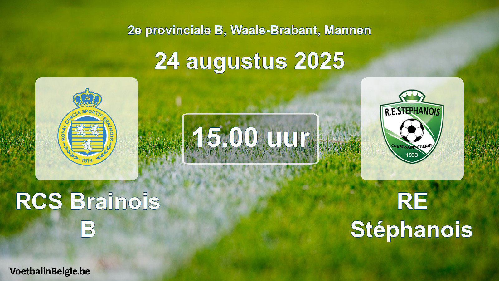 Scheduled match men football: RCS Brainois B - RE Stéphanois (24 August 2025)