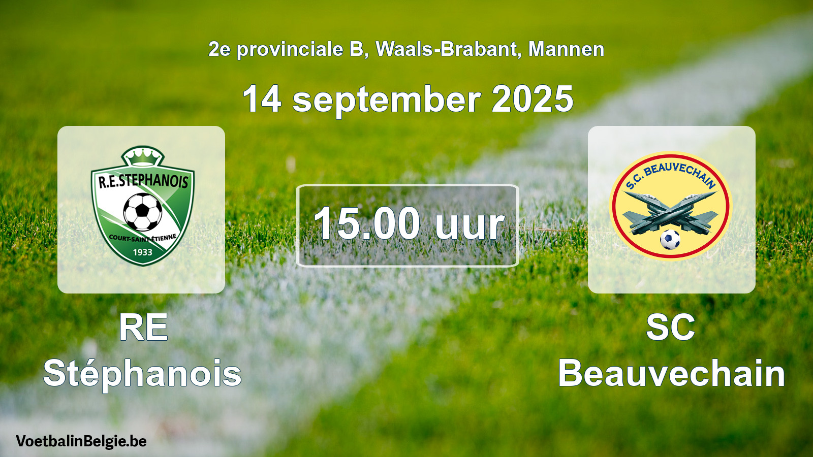Scheduled match men football: RE Stéphanois - SC Beauvechain (14 September 2025)