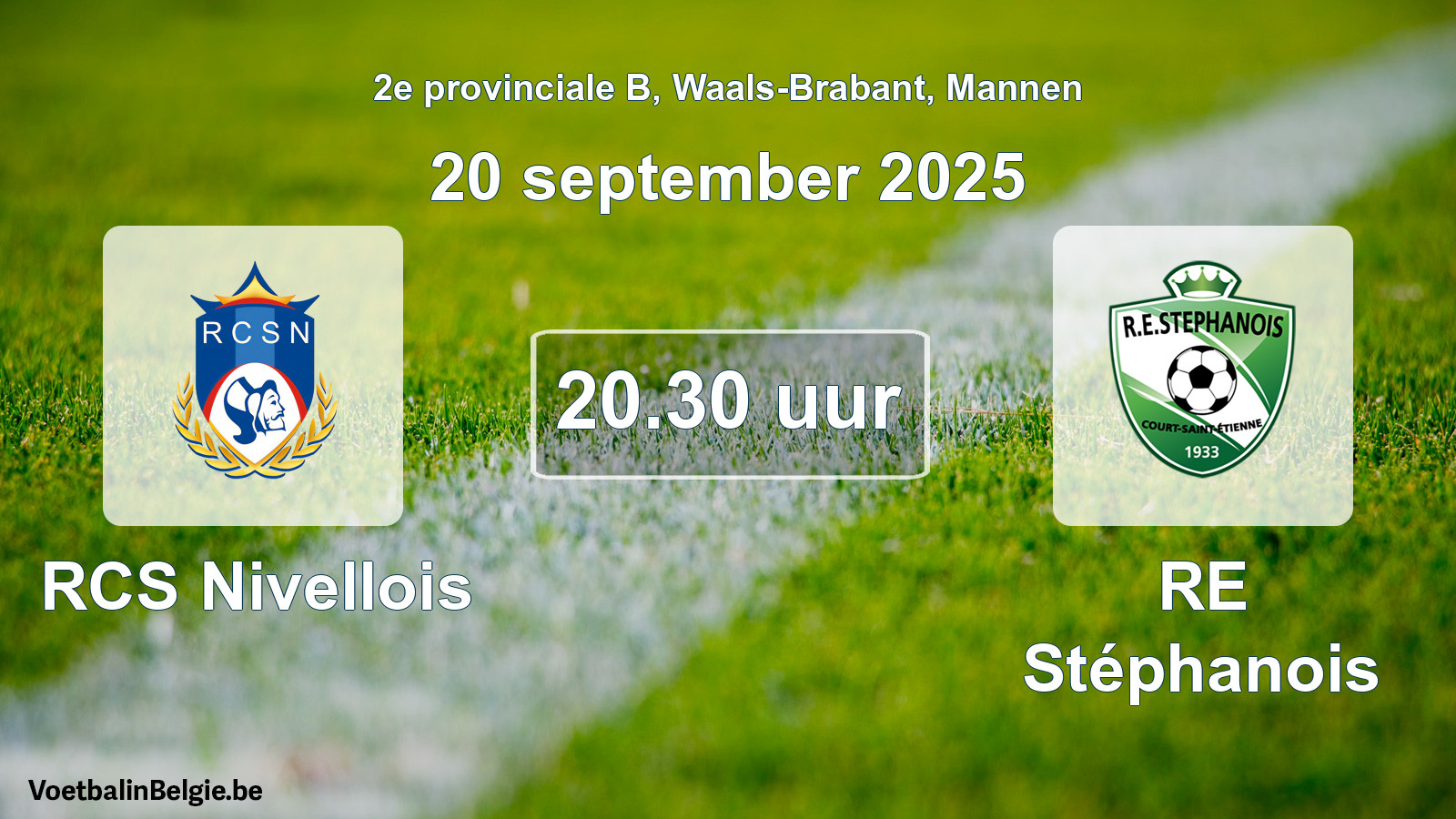 Scheduled match men football: RCS Nivellois - RE Stéphanois (20 September 2025)