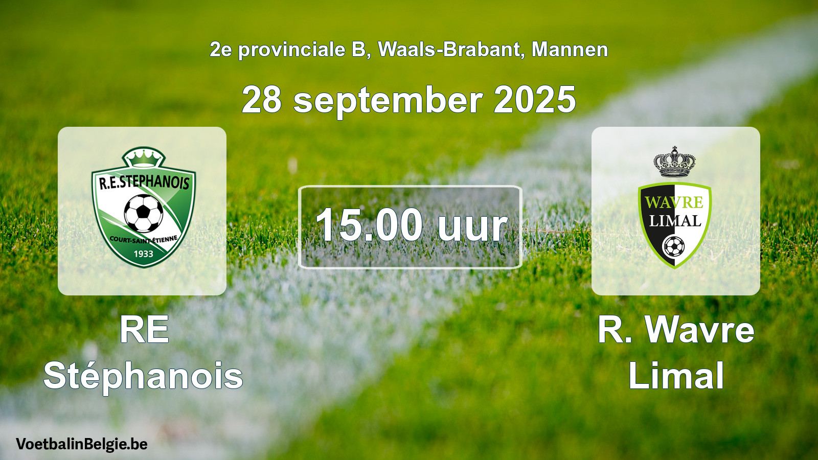 Scheduled match men football: RE Stéphanois - R. Wavre Limal (28 September 2025)