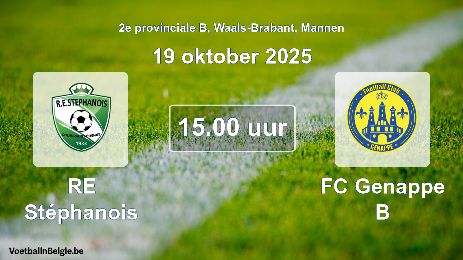 Scheduled match men football: RE Stéphanois - FC Genappe B (19 October 2025)