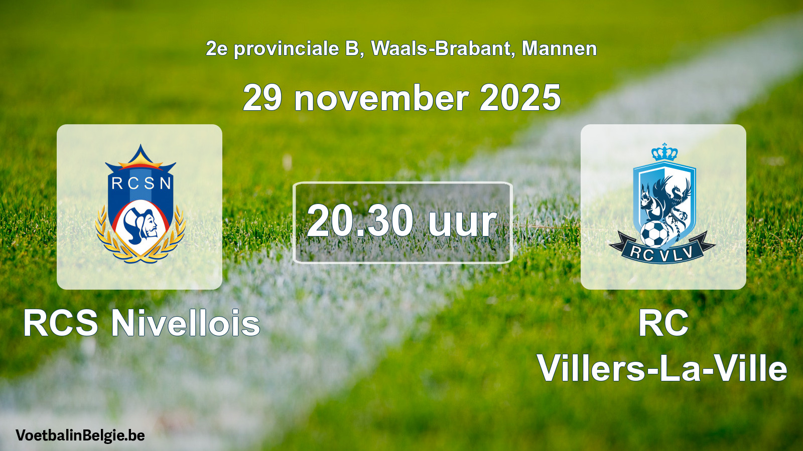 Geplantes Spiel männer-Fußball: RCS Nivellois - RC Villers-La-Ville (29 November 2025)