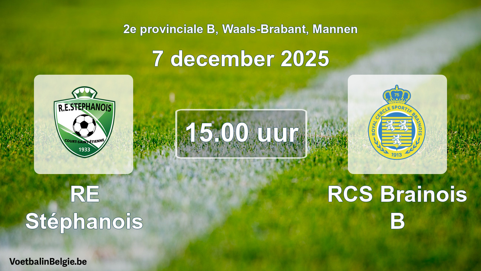 Scheduled match men football: RE Stéphanois - RCS Brainois B (7 December 2025)