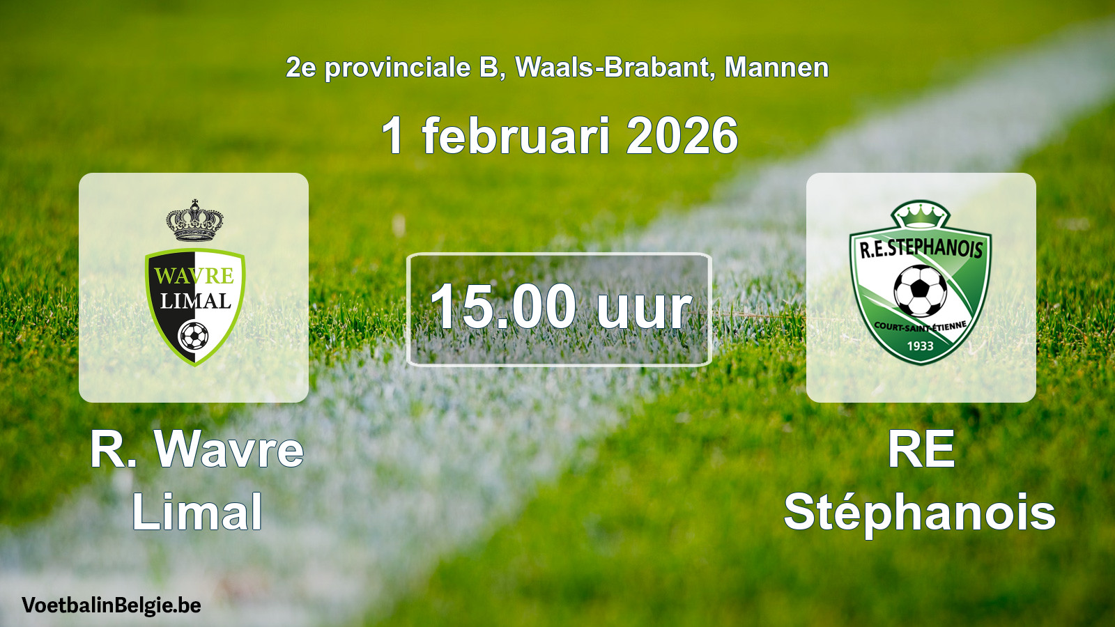 Scheduled match men football: R. Wavre Limal - RE Stéphanois (1 February 2026)
