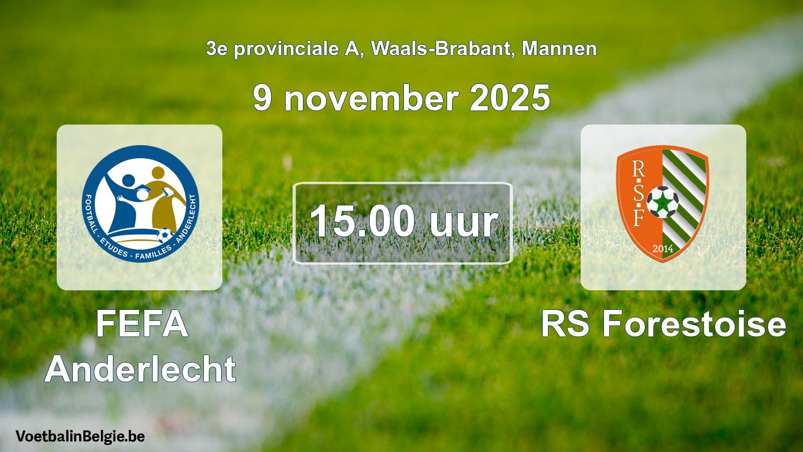 Scheduled match men football: FEFA Anderlecht - RS Forestoise (9 November 2025)