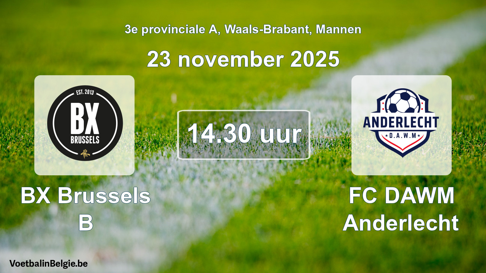 Scheduled match men football: BX Brussels B - FC DAWM Anderlecht (23 November 2025)