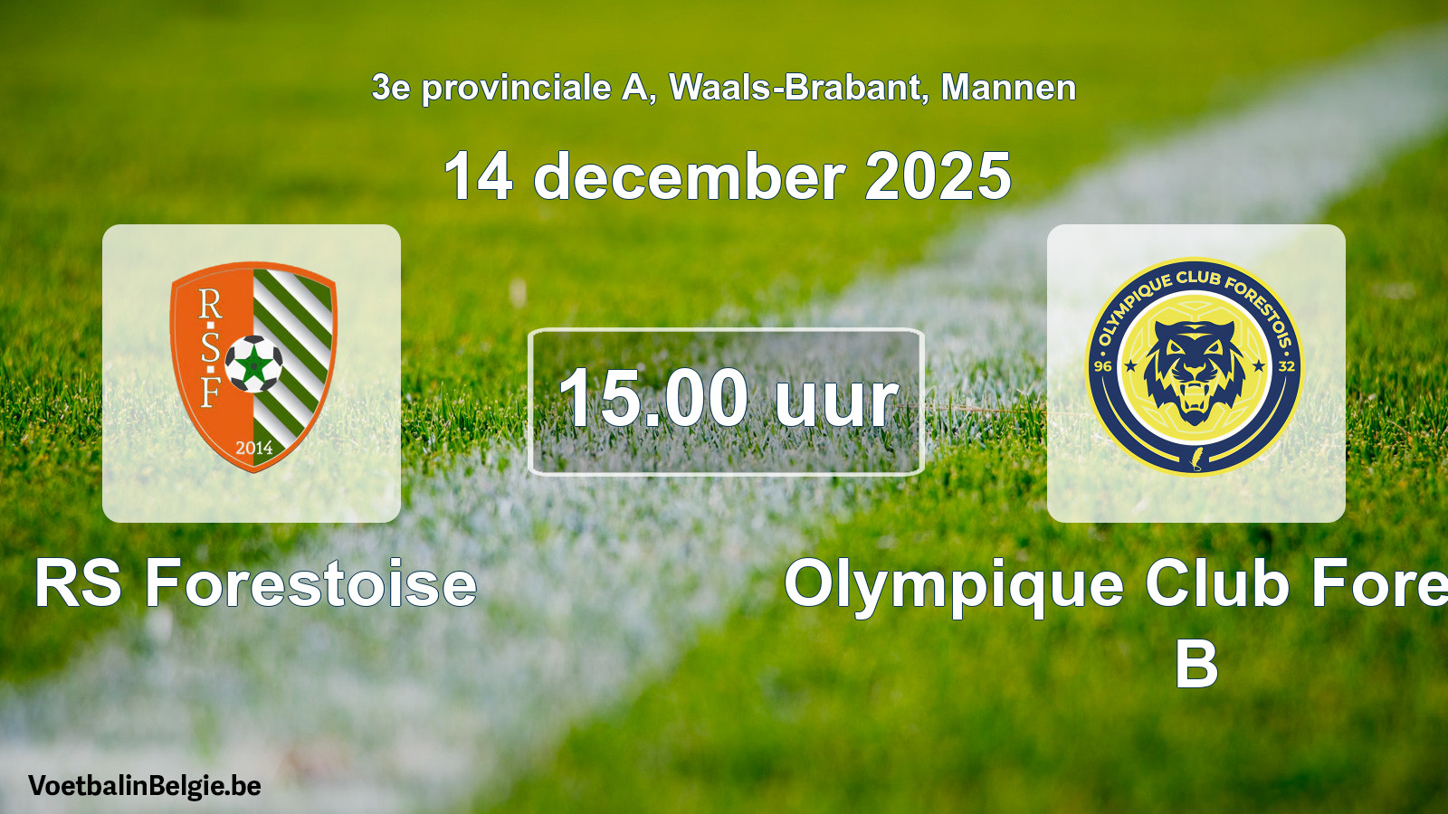 Geplantes Spiel männer-Fußball: RS Forestoise - Olympique Club Forestois B (14 Dezember 2025)