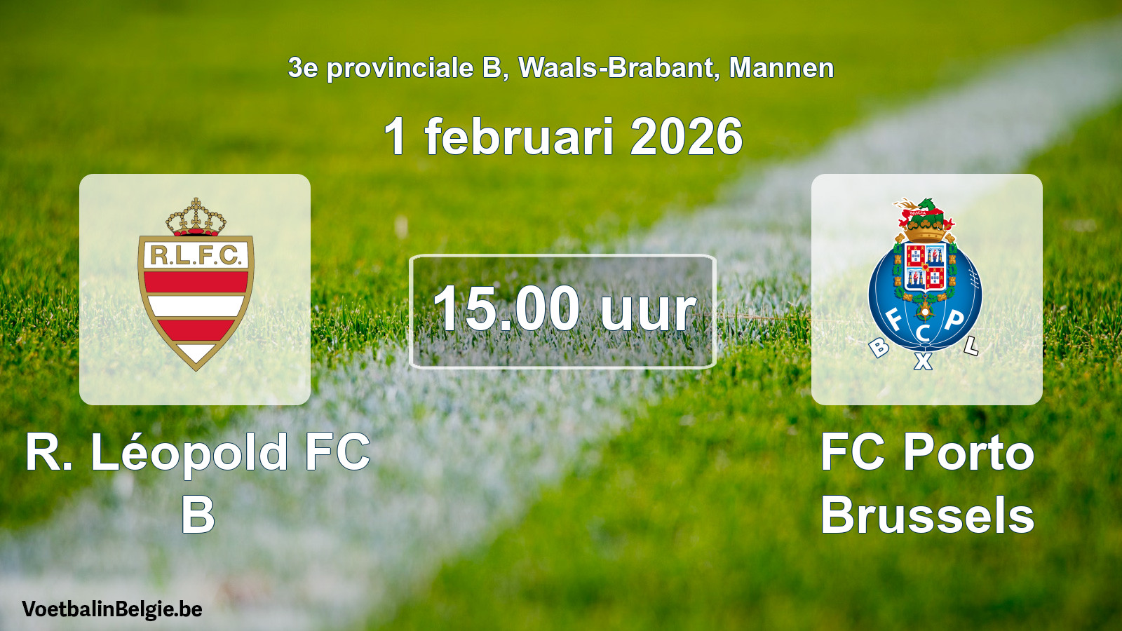 Scheduled match men football: R. Léopold FC B - FC Porto Brussels (1 February 2026)