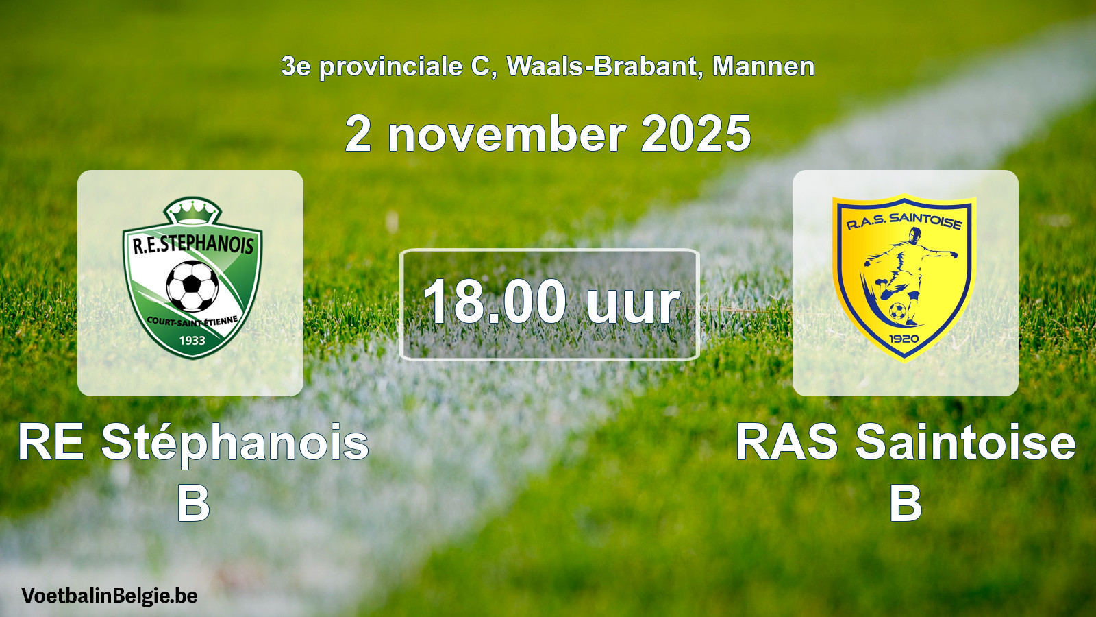 Scheduled match men football: RE Stéphanois B - RAS Saintoise B (2 November 2025)