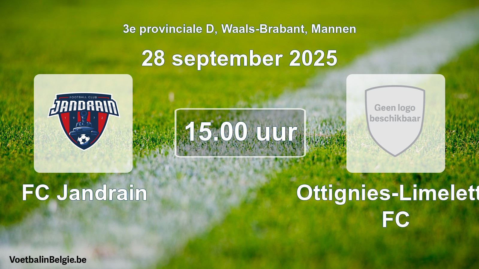 Scheduled match men football: FC Jandrain - Ottignies-Limelette FC (28 September 2025)