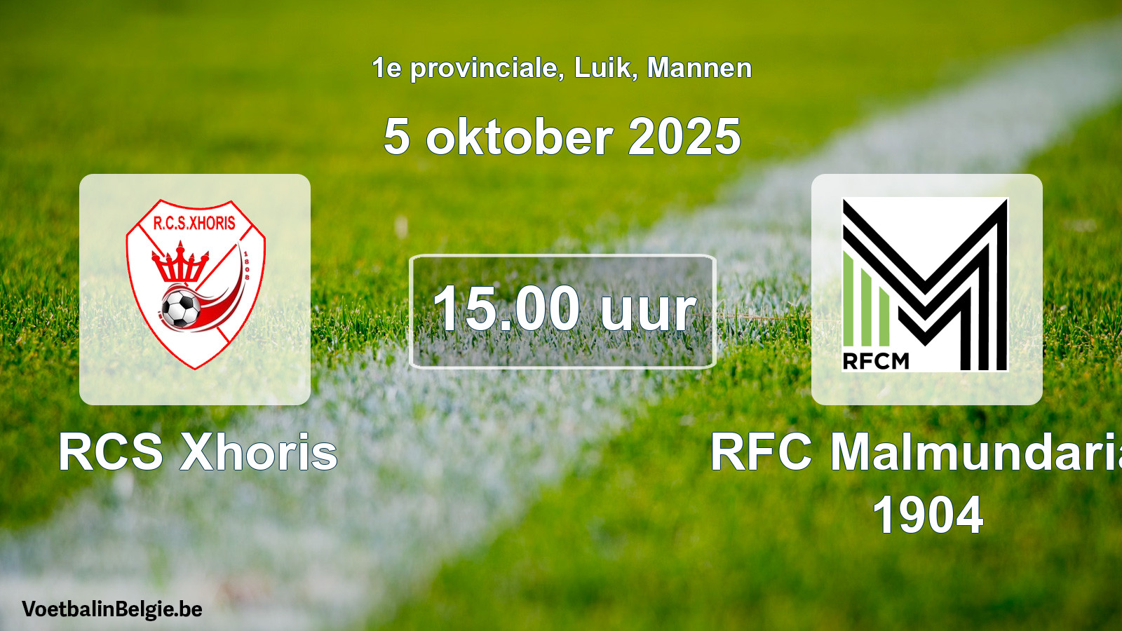 Scheduled match men football: RCS Xhoris - RFC Malmundaria 1904 (5 October 2025)