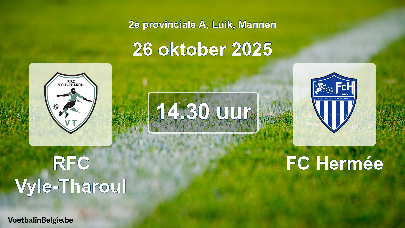 Scheduled match men football: RFC Vyle-Tharoul - FC Hermée (26 October 2025)