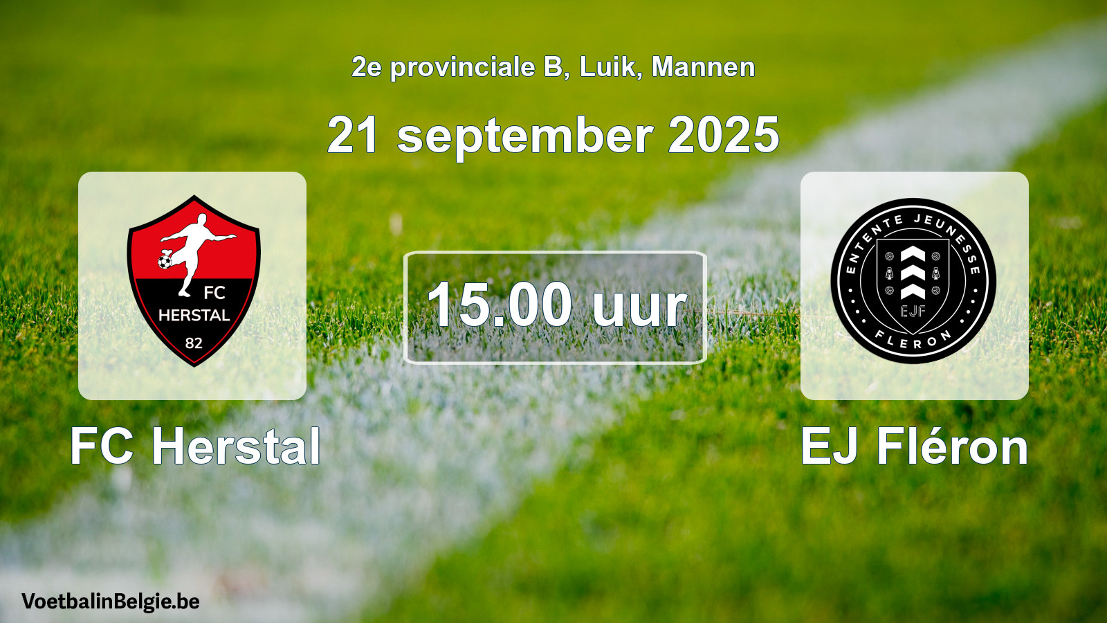 Scheduled match men football: FC Herstal - EJ Fléron (21 September 2025)