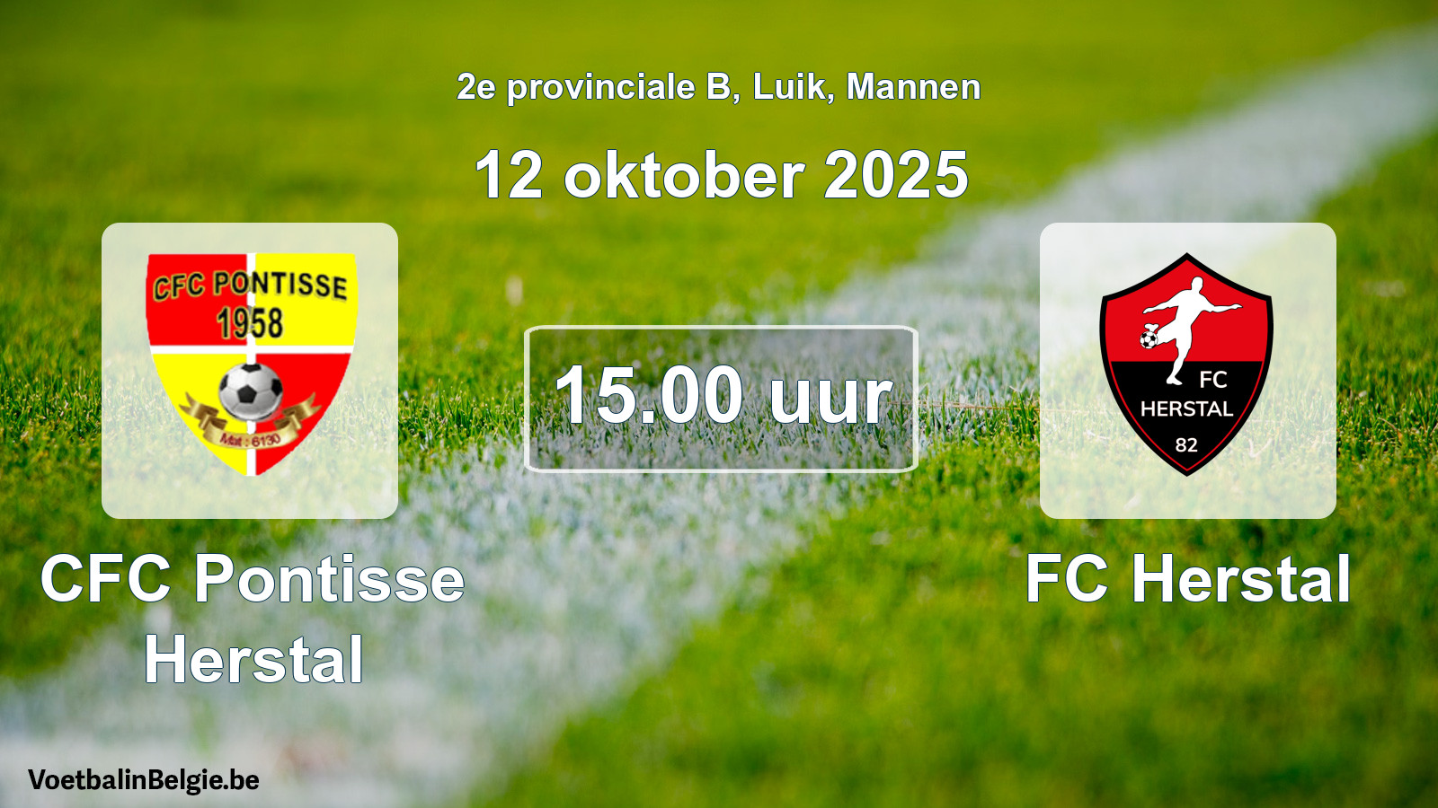 Scheduled match men football: CFC Pontisse Herstal - FC Herstal (12 October 2025)