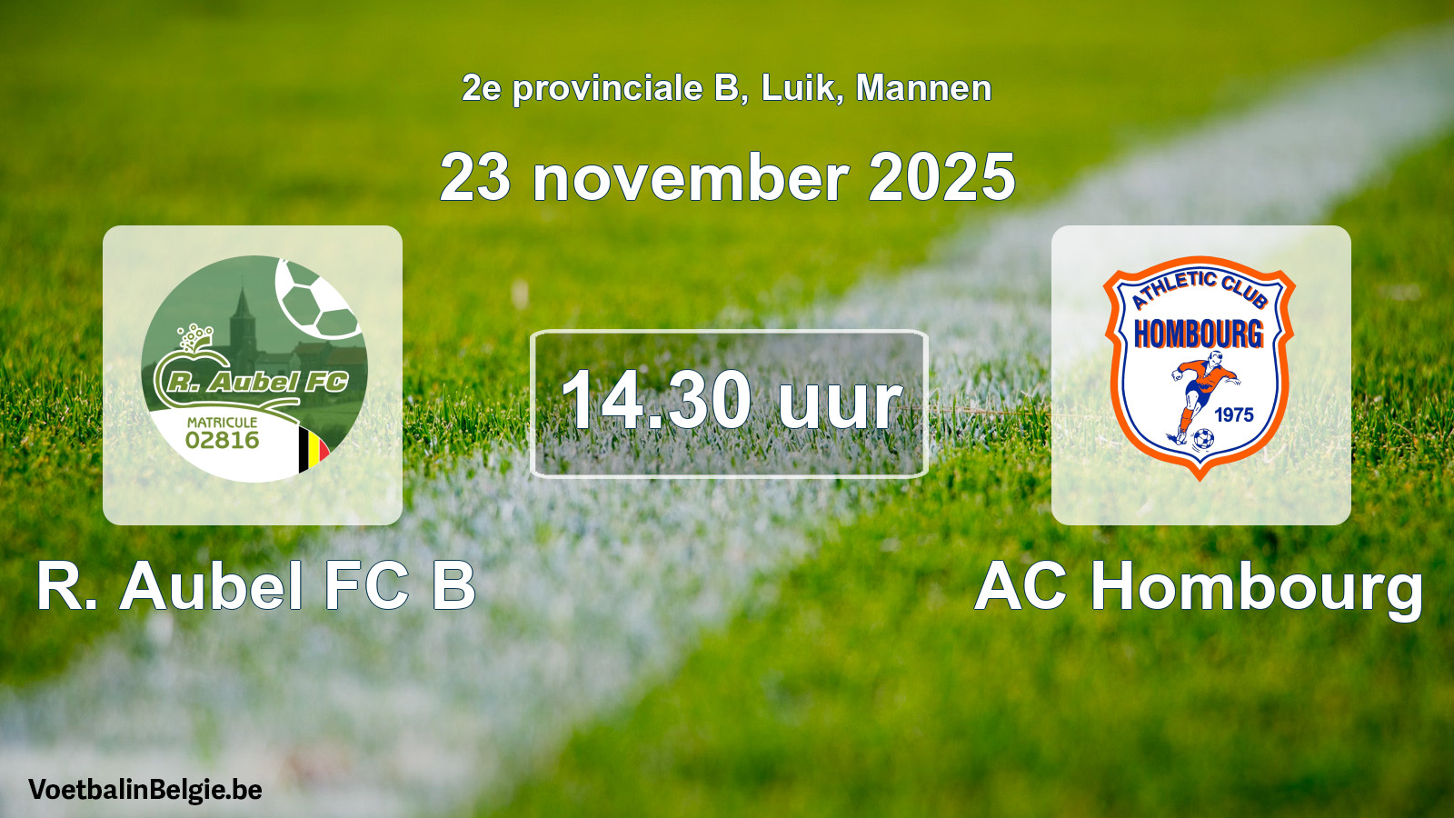 Scheduled match men football: R. Aubel FC B - AC Hombourg (23 November 2025)