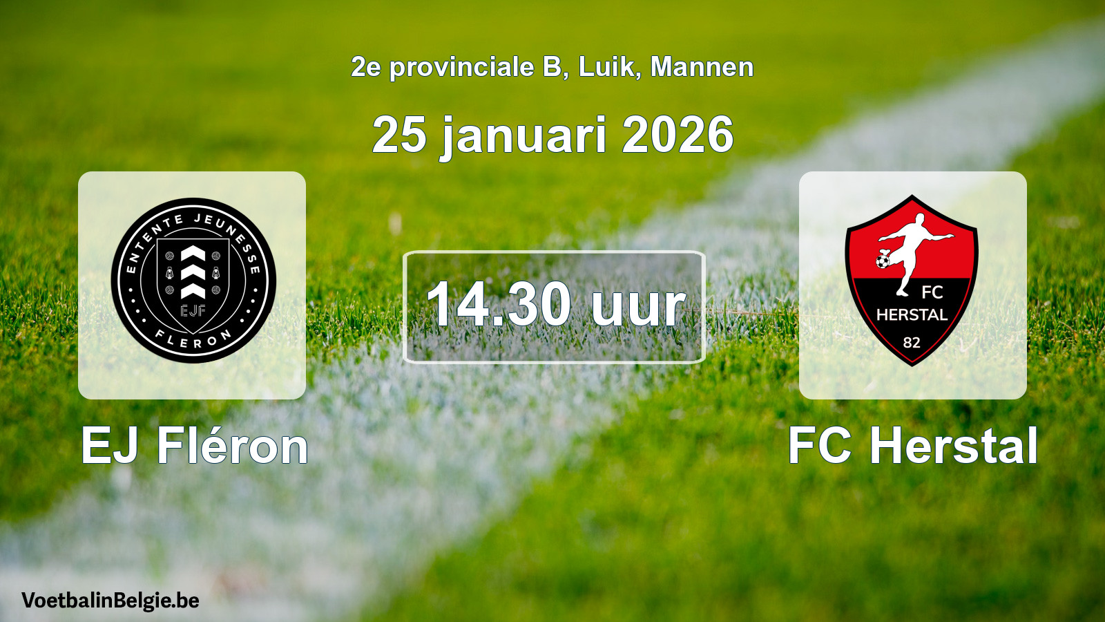 Scheduled match men football: EJ Fléron - FC Herstal (25 January 2026)