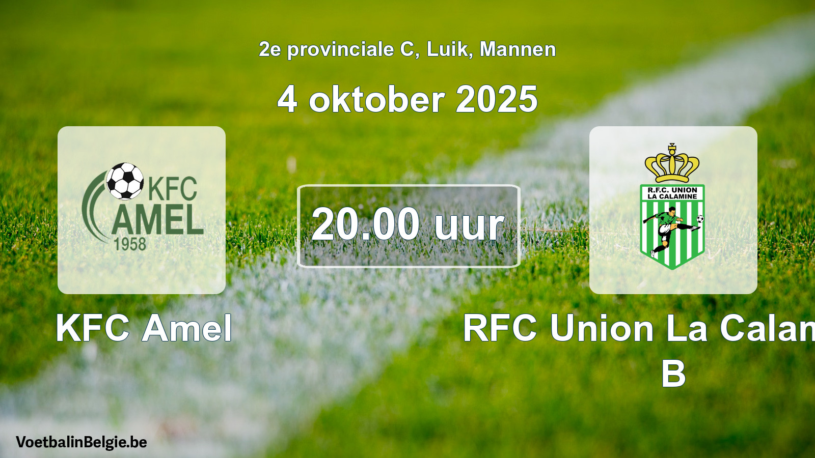 Scheduled match men football: KFC Amel - RFC Union La Calamine B (4 October 2025)