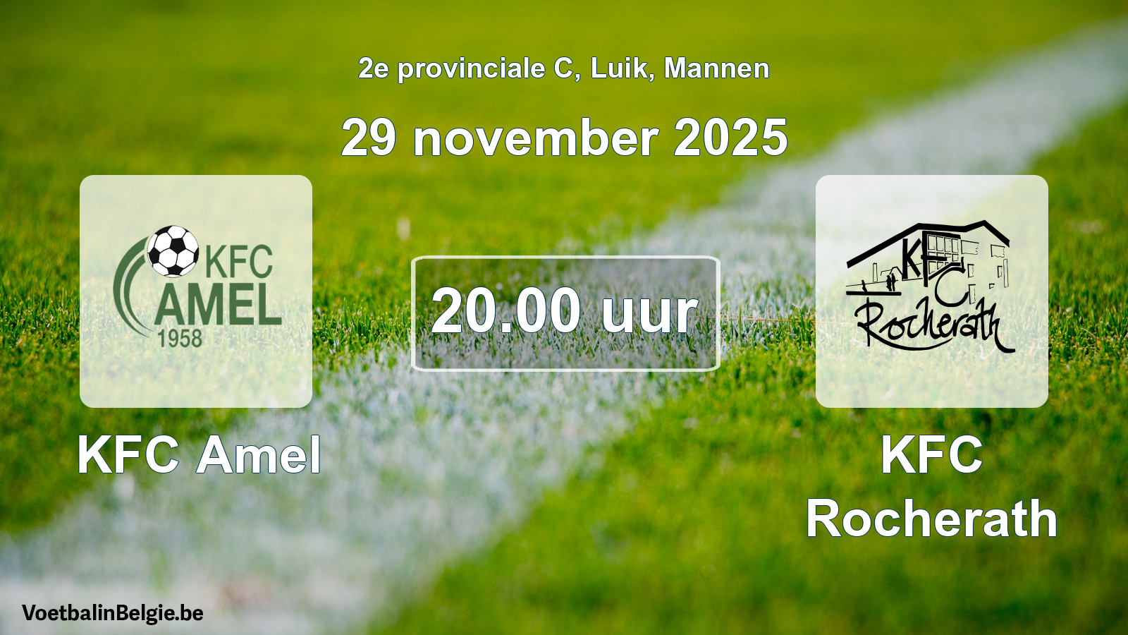 Scheduled match men football: KFC Amel - KFC Rocherath (29 November 2025)