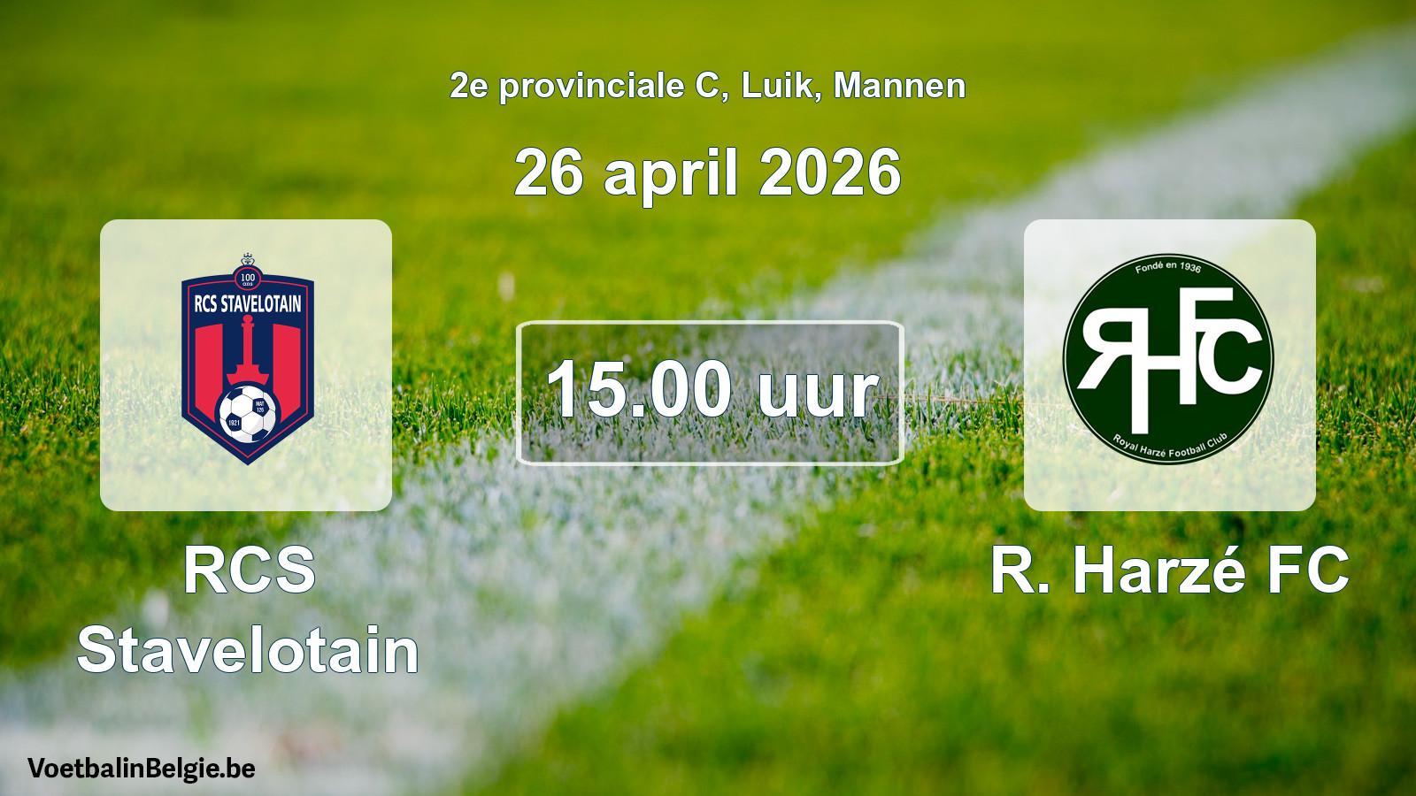 Scheduled match men football: RCS Stavelotain - R. Harzé FC (26 April 2026)